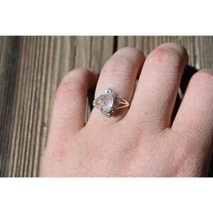 Engagement ring Moonstone sterling silver ring American made